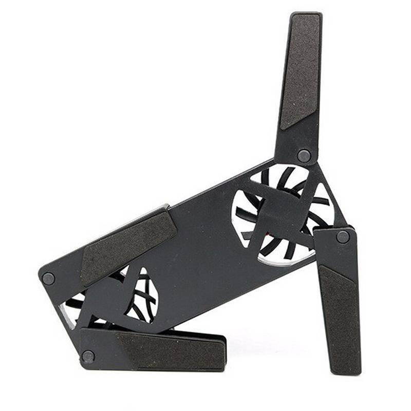 Laptop Cooling Pad USB Foldable Notebook Holder Stand for 7-15" PC Computer Notebook Laptop 2 Fans Cooler Pad