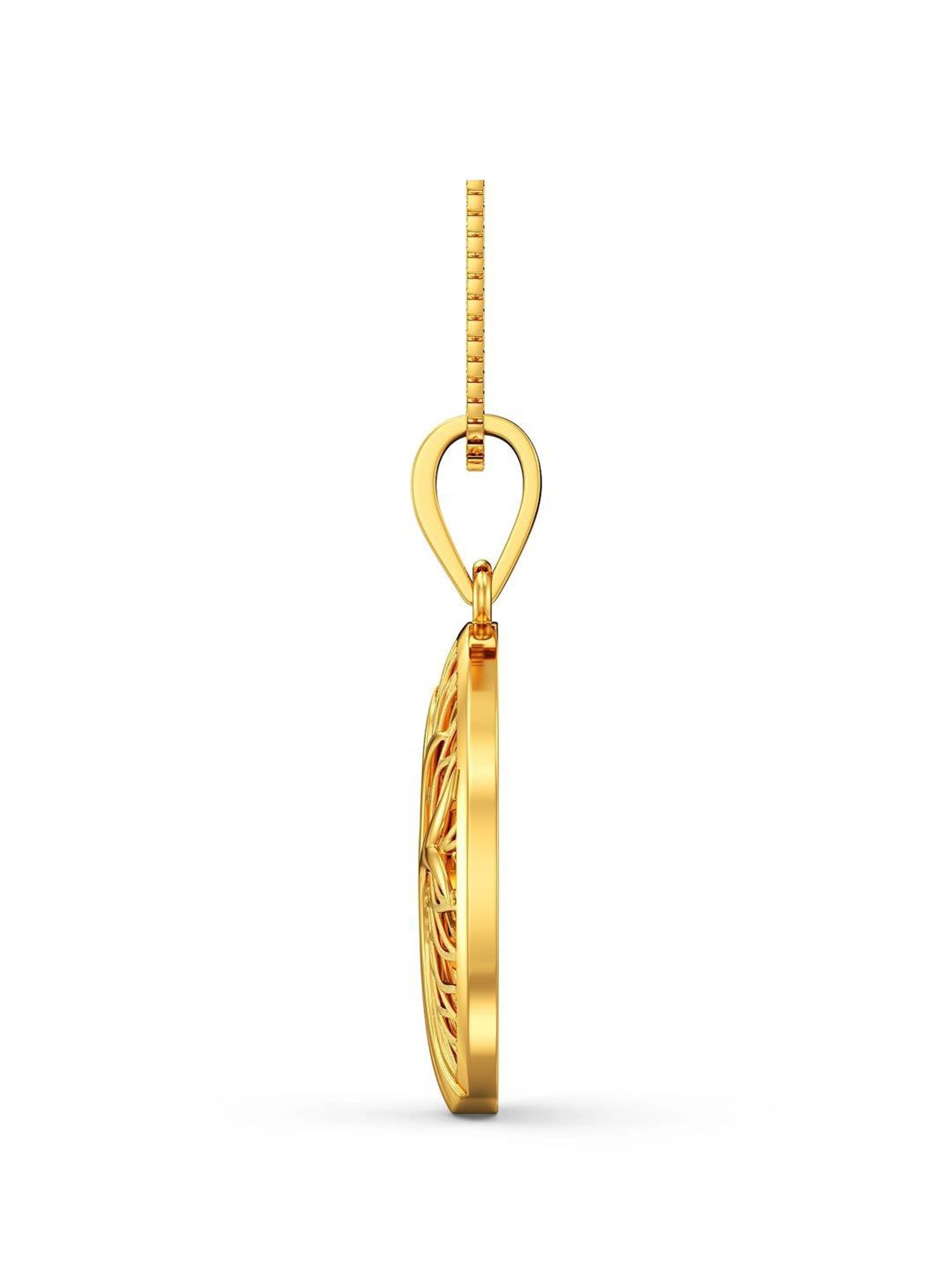CKC Sacred Rudraksha Gold Pendant: Single Loop Elegance
