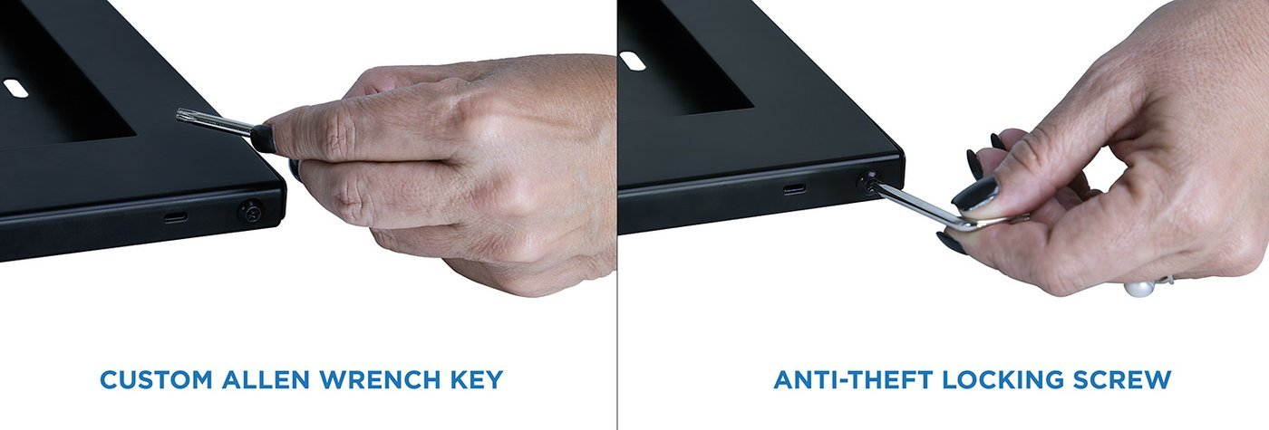 Mount-It! Secure Swing Arm iPad Pro Wall Mount | iPad Pro 12.9 Kiosk Black