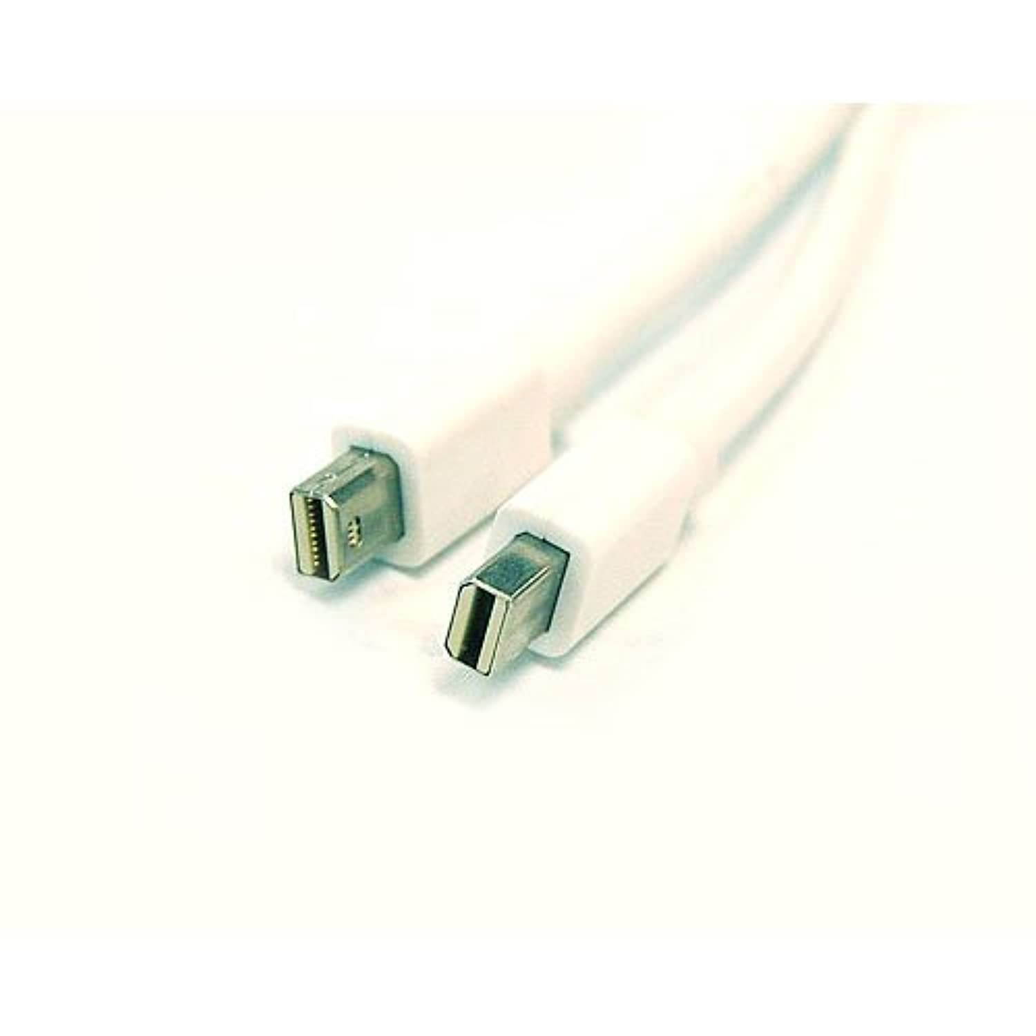 Zagall Mini DisplayPort Male to Mini DisplayPort Male Video - 6 Feet (White)