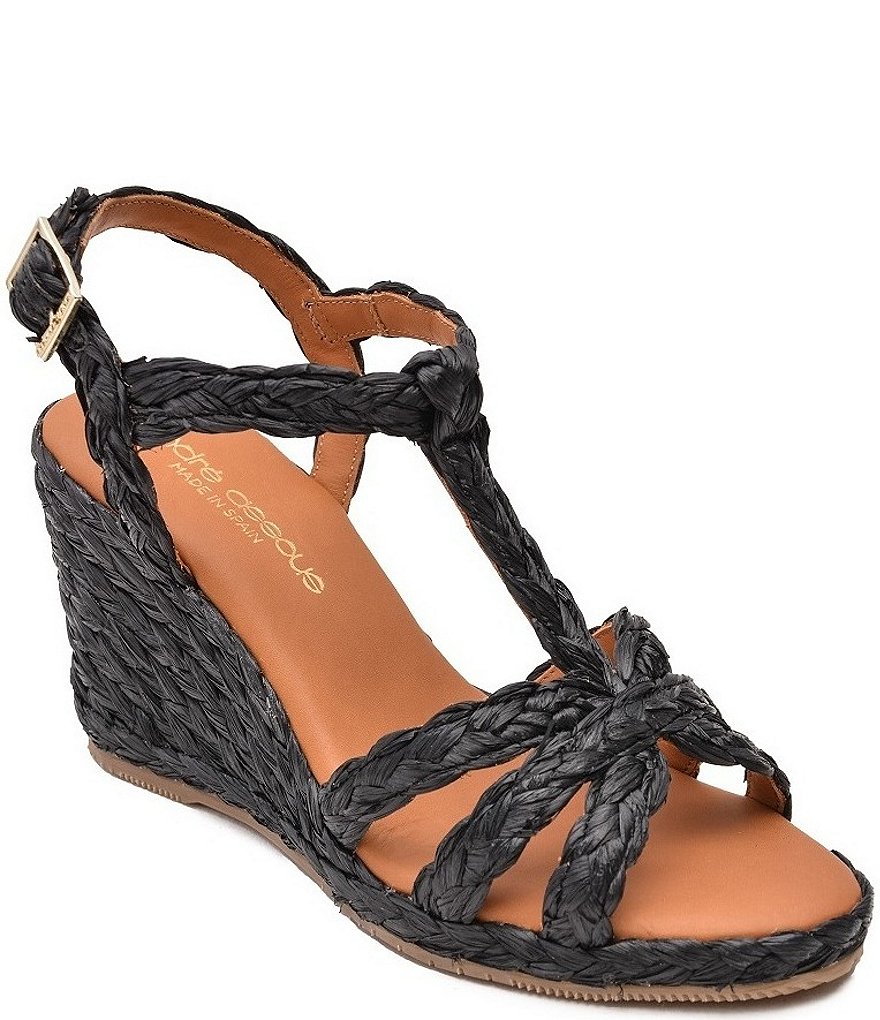 Andre Assous Madina Woven Raffia Espadrille Sandals