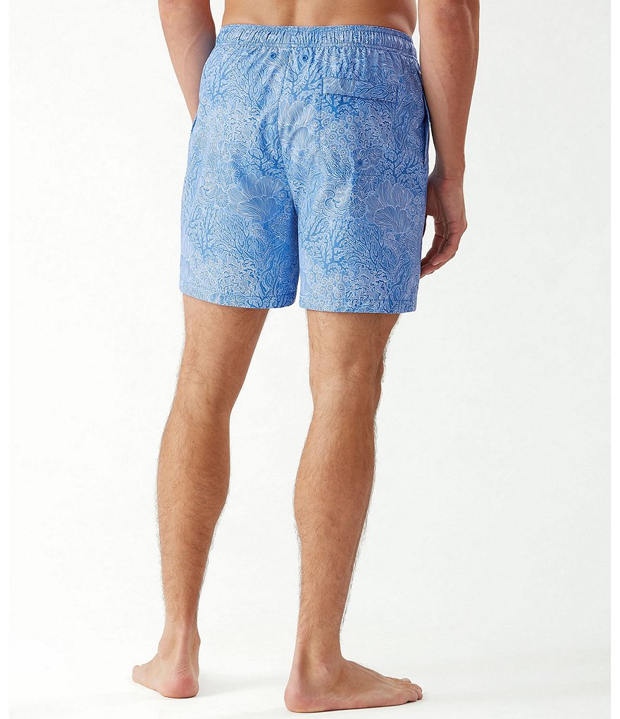 Tommy Bahama Big & Tall Naples Coral Coast Printed 6#double; and 8#double; Swim Trunks