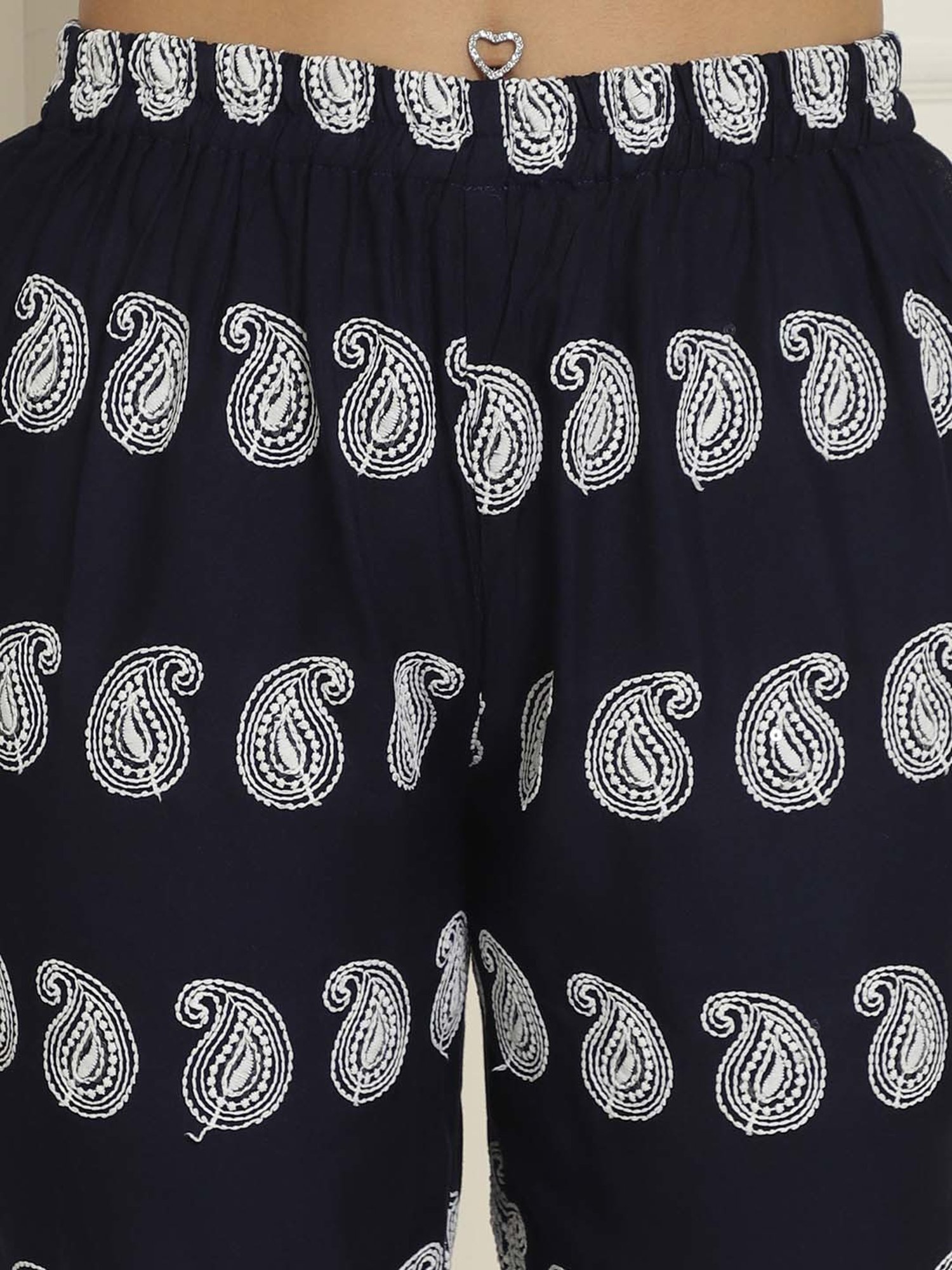 Indian Needle Navy Tunic & Pant Set