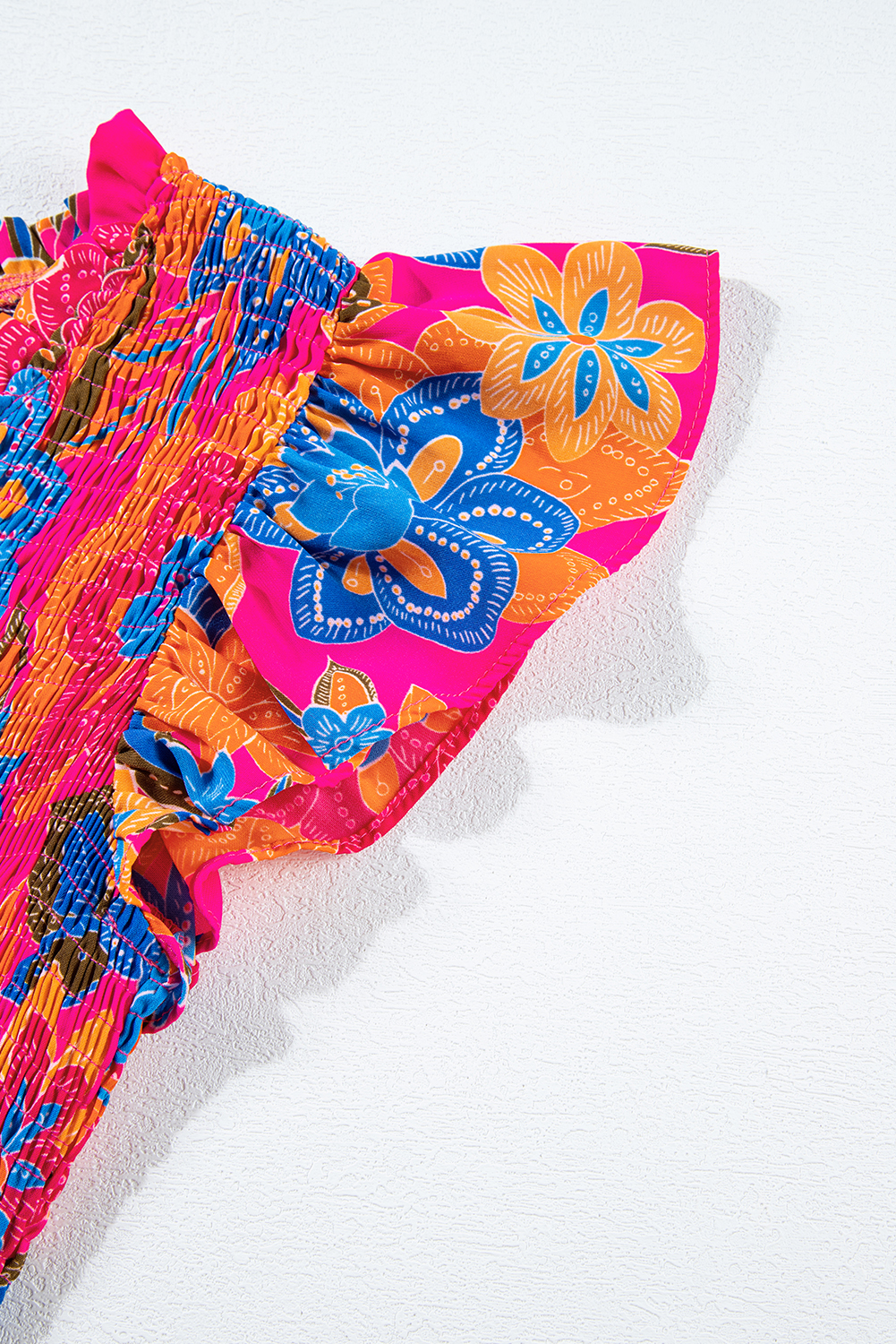 White Spotted Print Tie Neck Color Block Halter Sleeveless Shirt