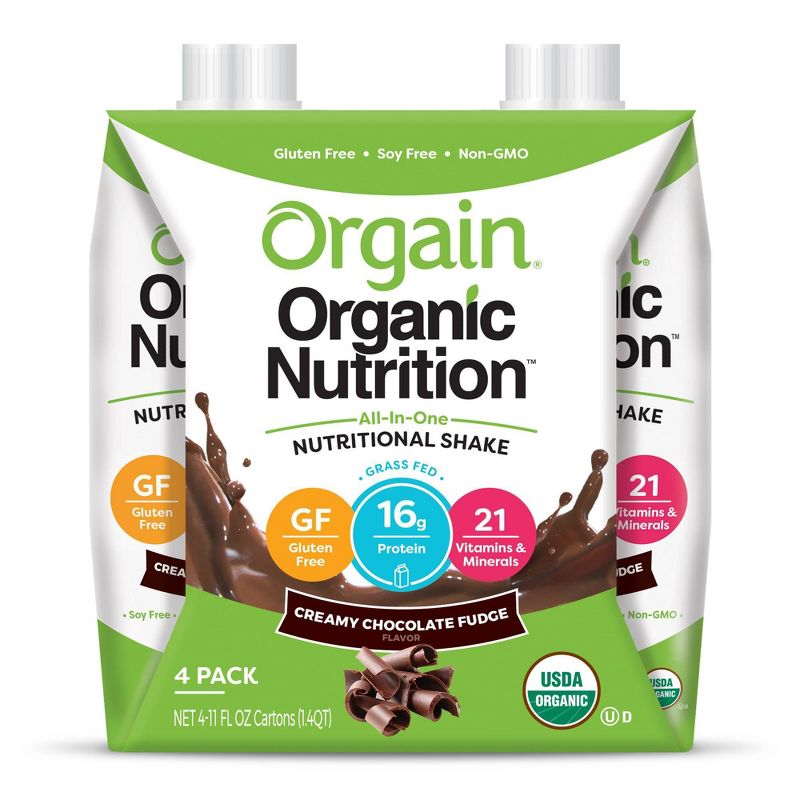 Orgain Nutritional Shake - Chocolate - 11 fl oz/4pk