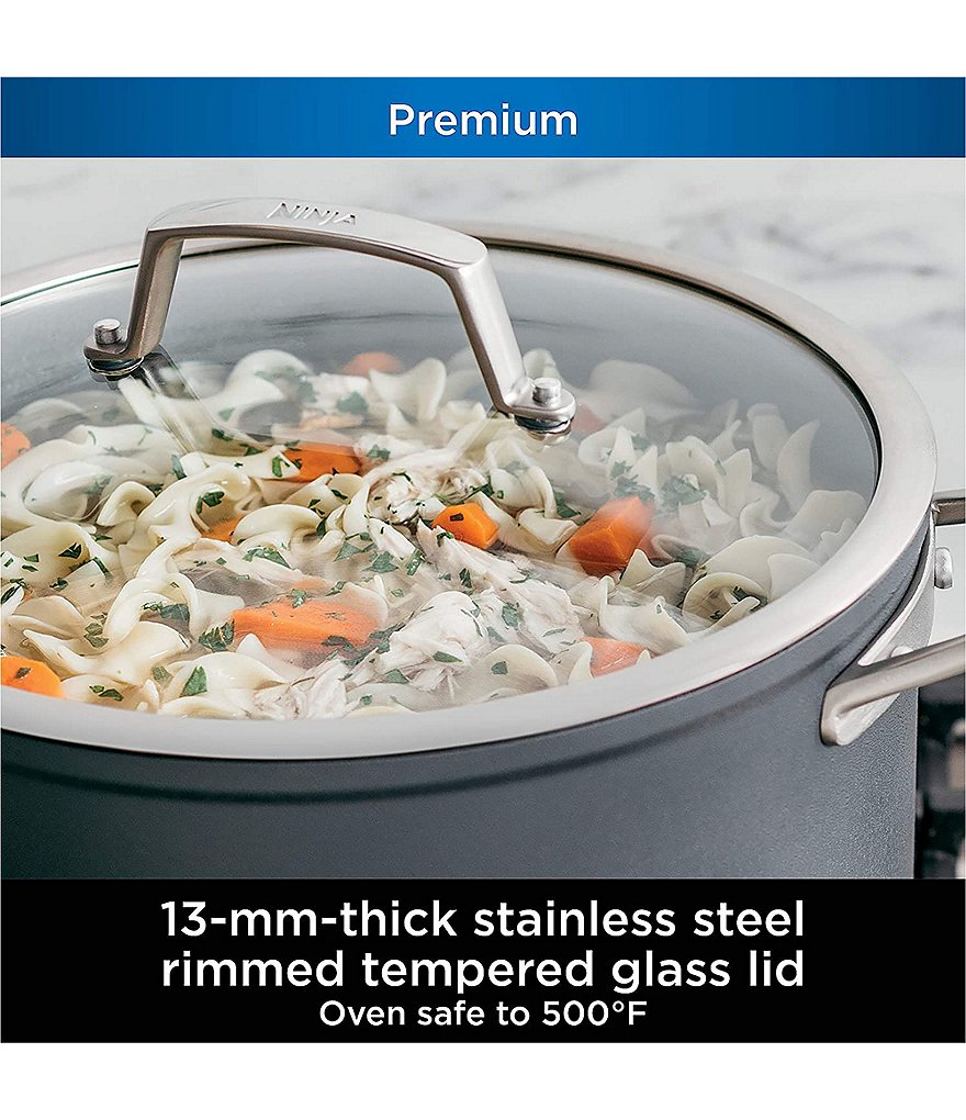 Ninja Foodi&trade; NeverStick&trade; Premium Hard-Anodized 3.5-Quart Saucepan with Glass Lid