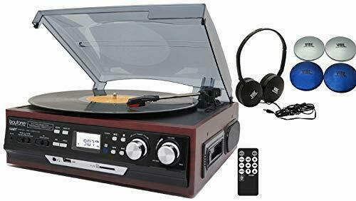 Boytone BT-17DJM-C 3 Speed Turntable Bundle W/ Headphone Built In Speakers  AM/F