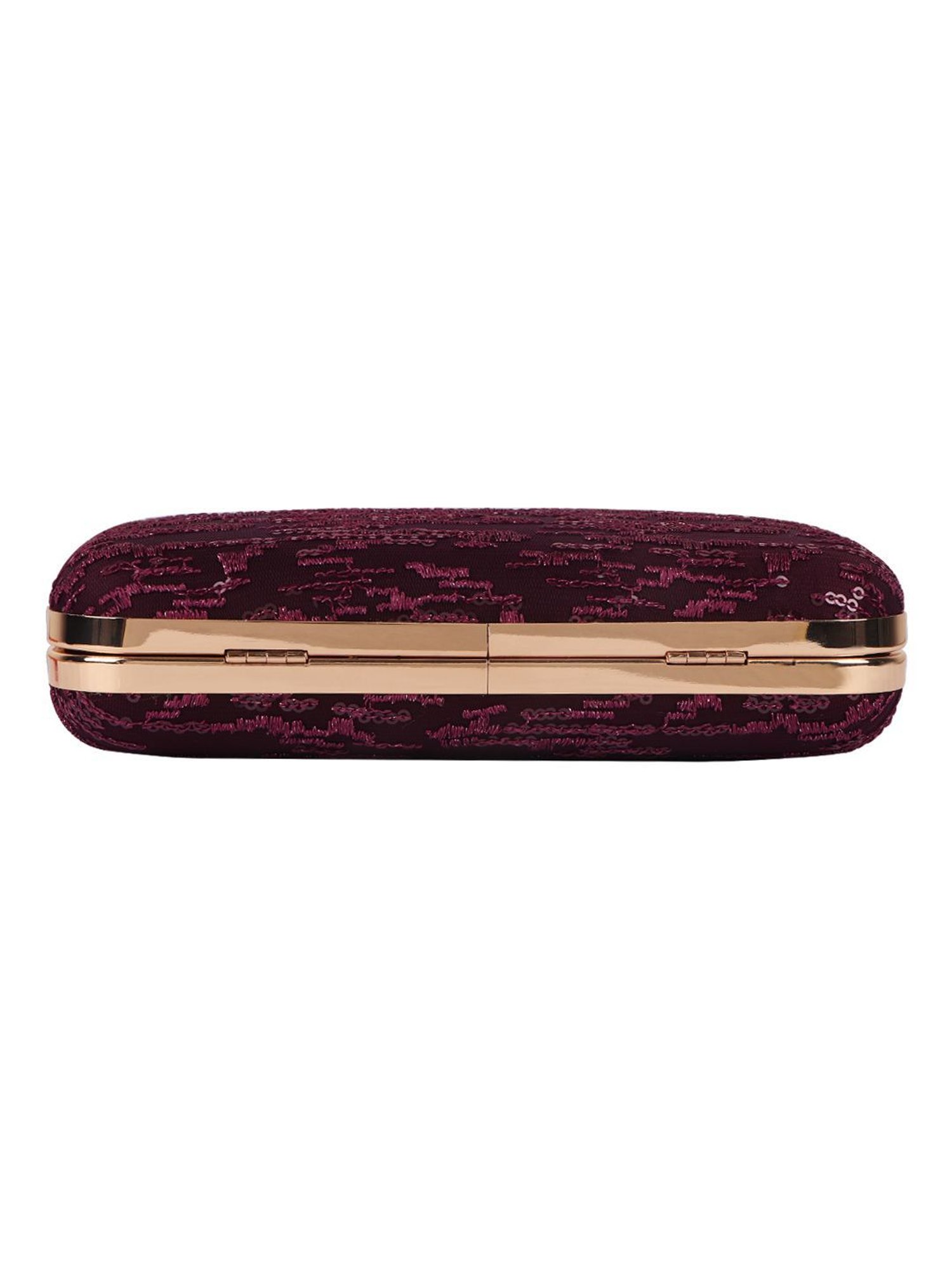 Horra Purple Embellished Clutch