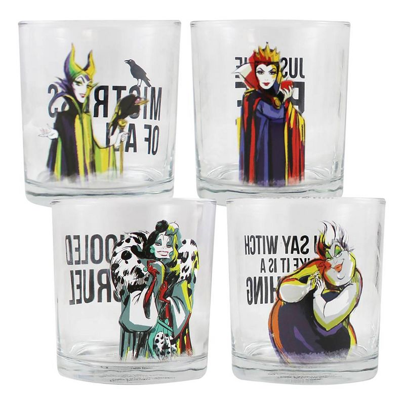 Disney Villians 10oz 4pk Glasses Set