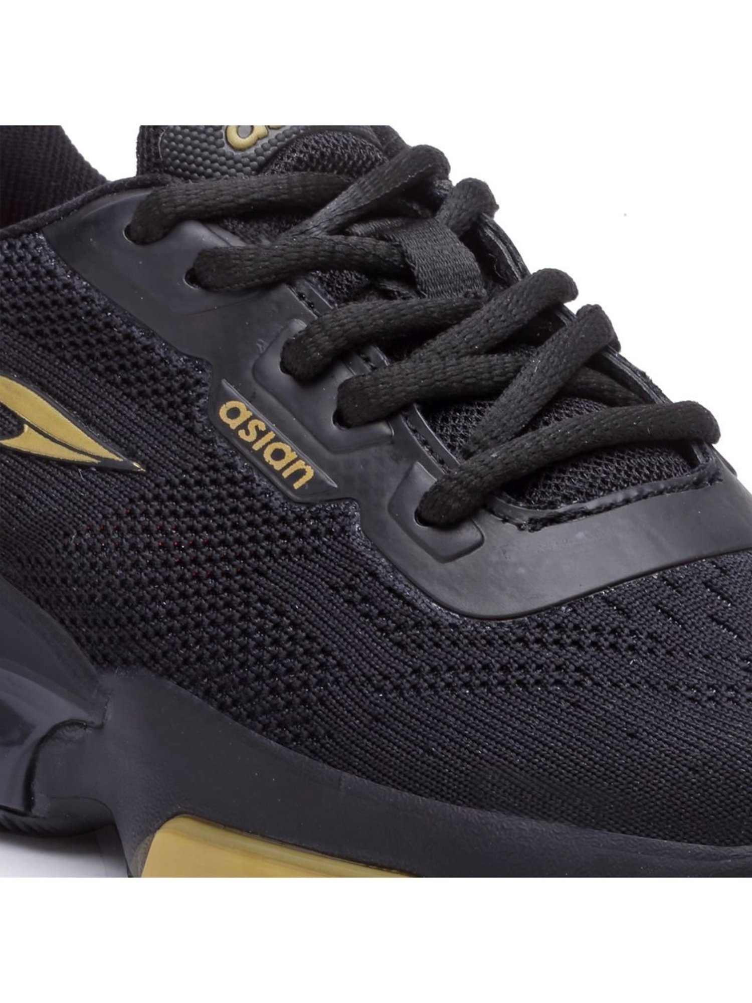 Asian Kids Black Running Shoes