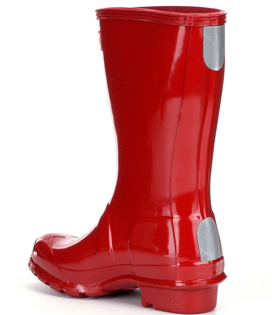 Hunter Kids' Original Gloss Waterproof Buckle Strap Rain Boots (Youth)