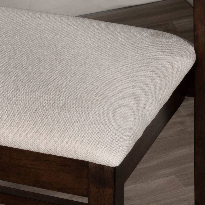 Wooden Barstool with Padded Seat and Open Backrest Blue/Brown - Benzara