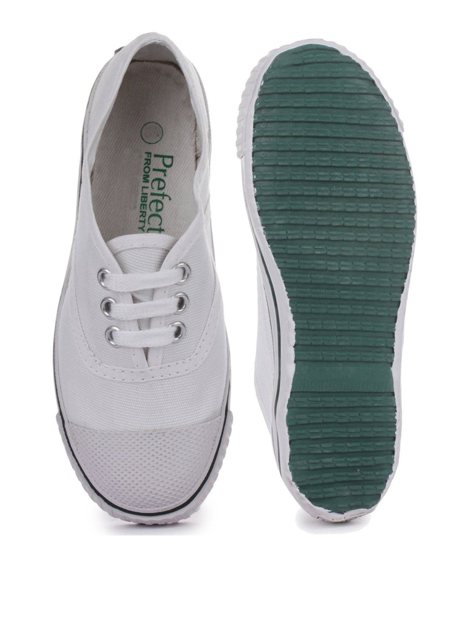 Prefect By Liberty Kids White School Shoes