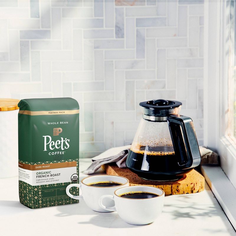 Peet's Organic French Ground Whole Bean Coffee - 18oz