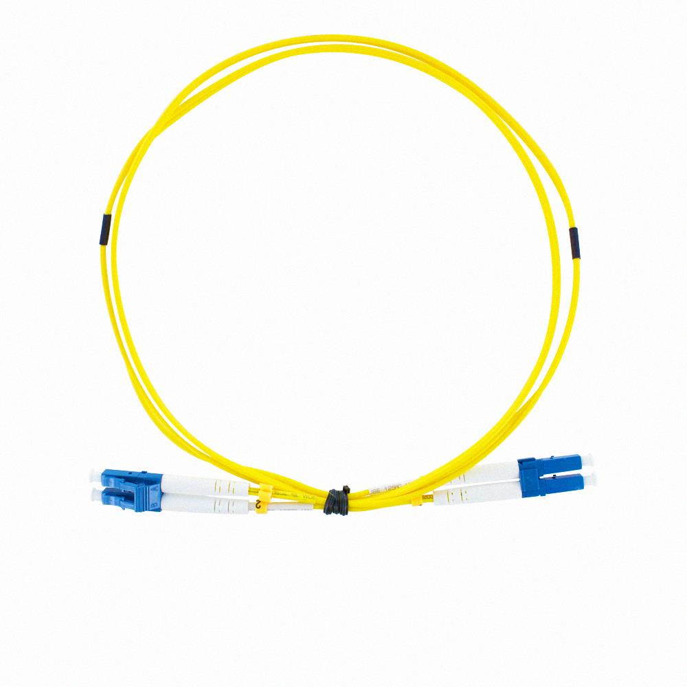 NavePoint LC-LC Fiber Optic Cable Duplex 9/125 Singlemode 1M Yellow