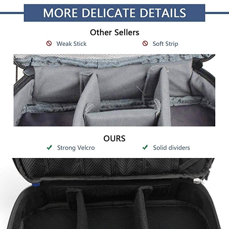 Electronics Organizer  Electronic Accessories Cable Organizer Bag Double Layer Travel Cable Storage Bag for Cables Laptop Charger Tablet Up to 11 and MoreThick LargeBlack and Blue