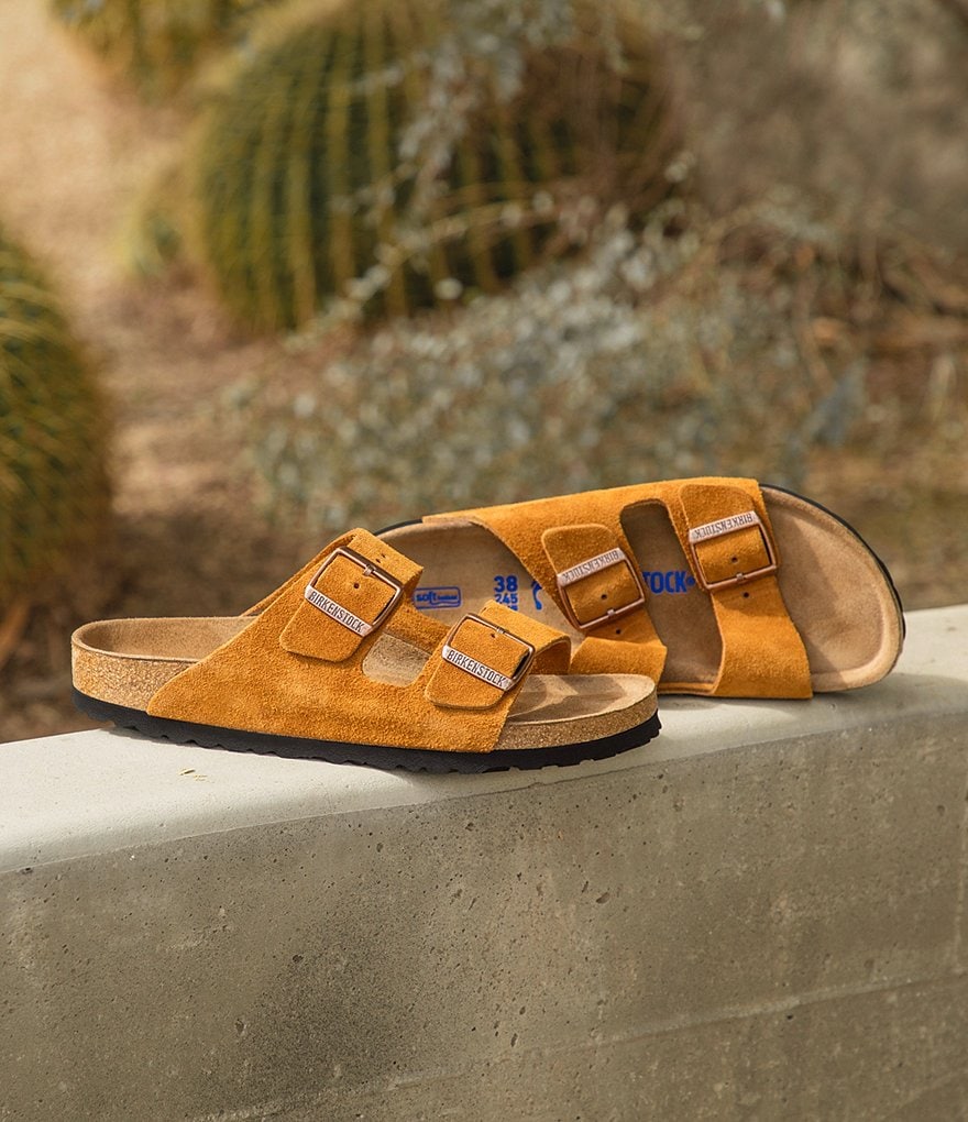Birkenstock Women's Arizona Suede Dual Adjustable Buckle Strap Sandals