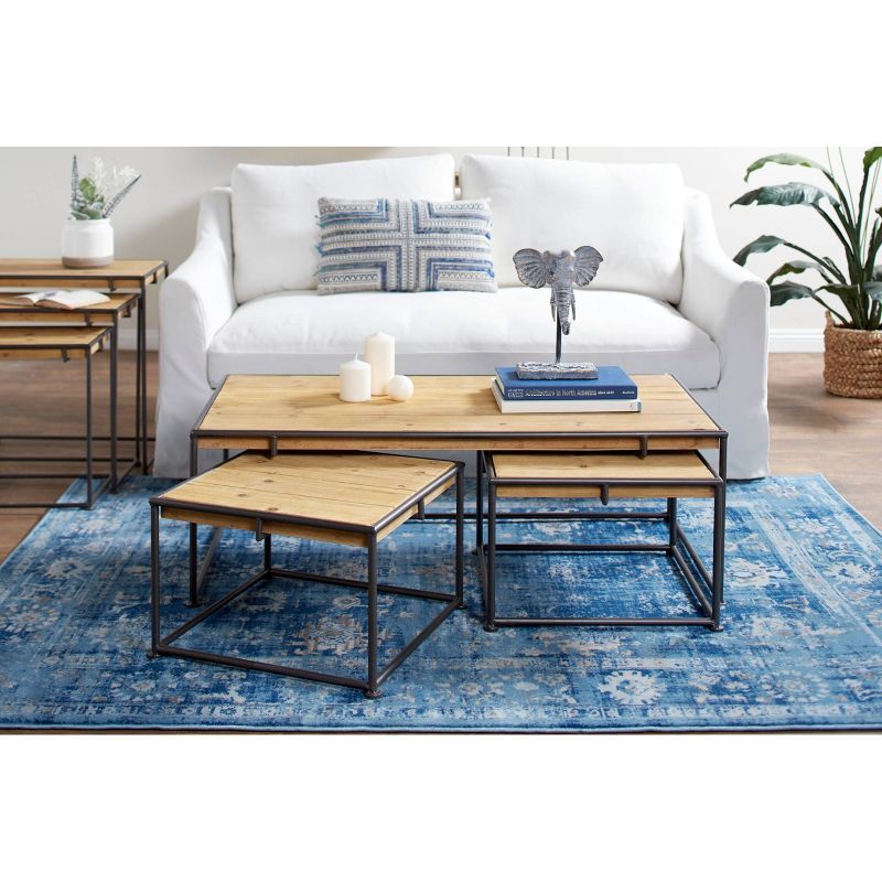 Manteo 70" Rectangular Outdoor Patio Fire Pit Table Light Gray - Modway