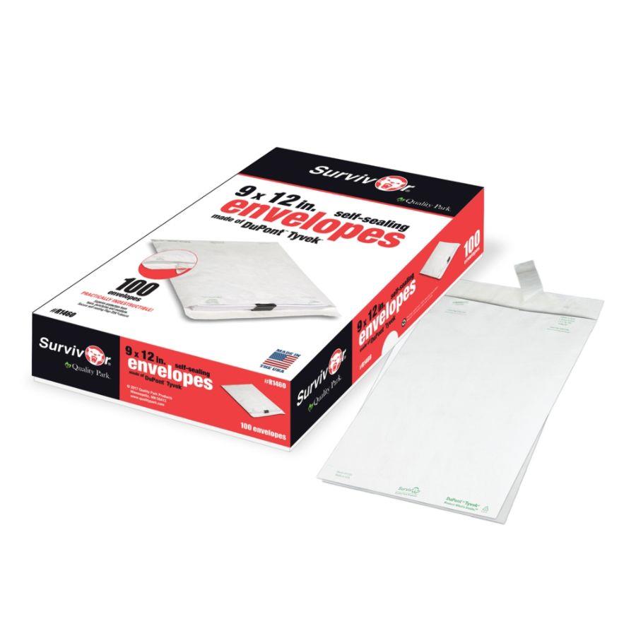 Survivor Tyvek Mailer 9 x 12 White 100/Box R1460