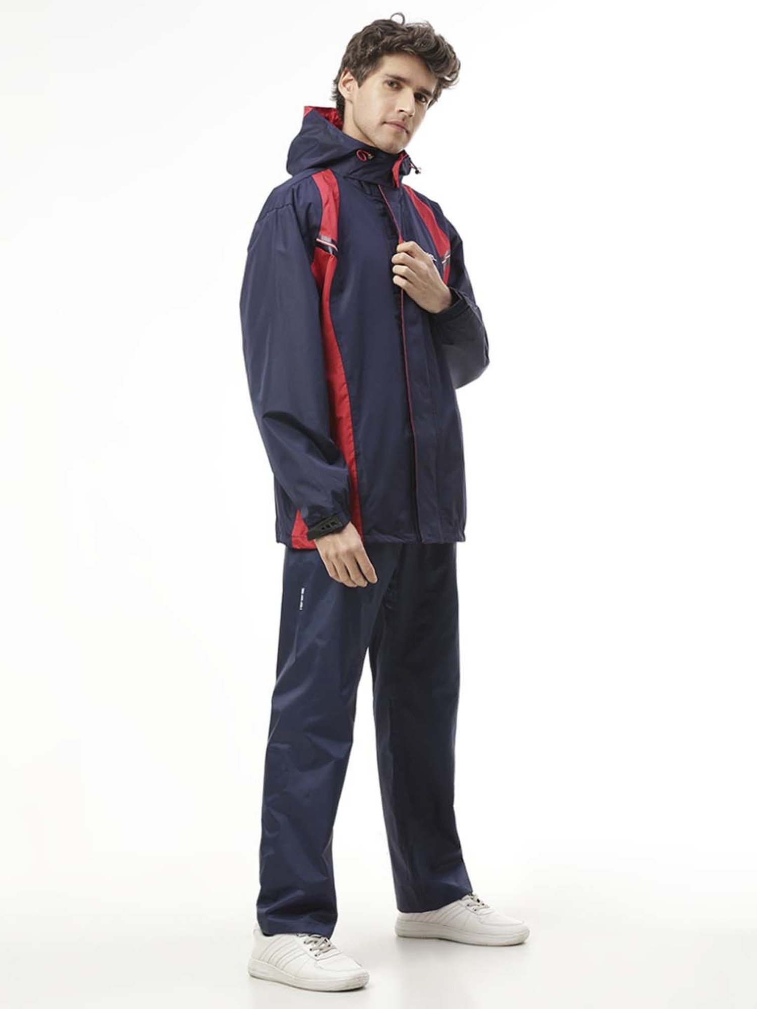 Zeel Navy & Red Raincoat Set