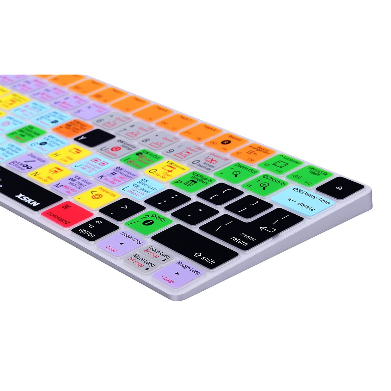 XSKN for Magic Keyboard Shortcut Ableton Live Keyboard Cover, Durable Ableton Hotkeys Silicone Keyboard Skin for Apple Magic Keyboard (MLA22LL/A, MLA22B/A)