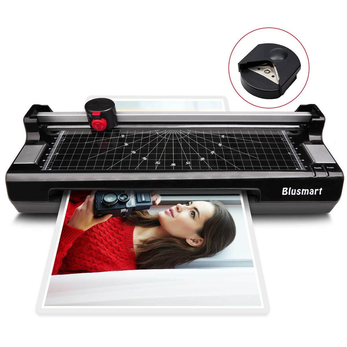 4 in 1 Blusmart OL288 Laminator, A4, Rotary Trimmer/Corner Rounder/10 Laminating Pouches, Black4