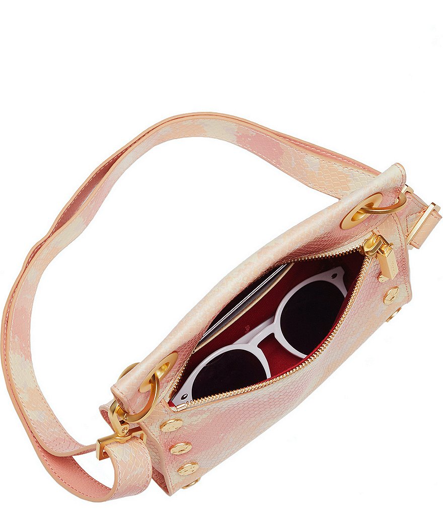 Hammitt Tony Snake Embossed Leather Studded Small Crossbody Bag