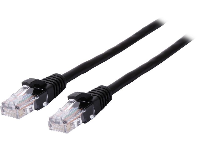 Cat 6 Ethernet Cable 50 ft Black Long Internet Network Cable High Speed Flat LAN Cable RJ45 Cord for Gaming Switch Modem Router Coupler