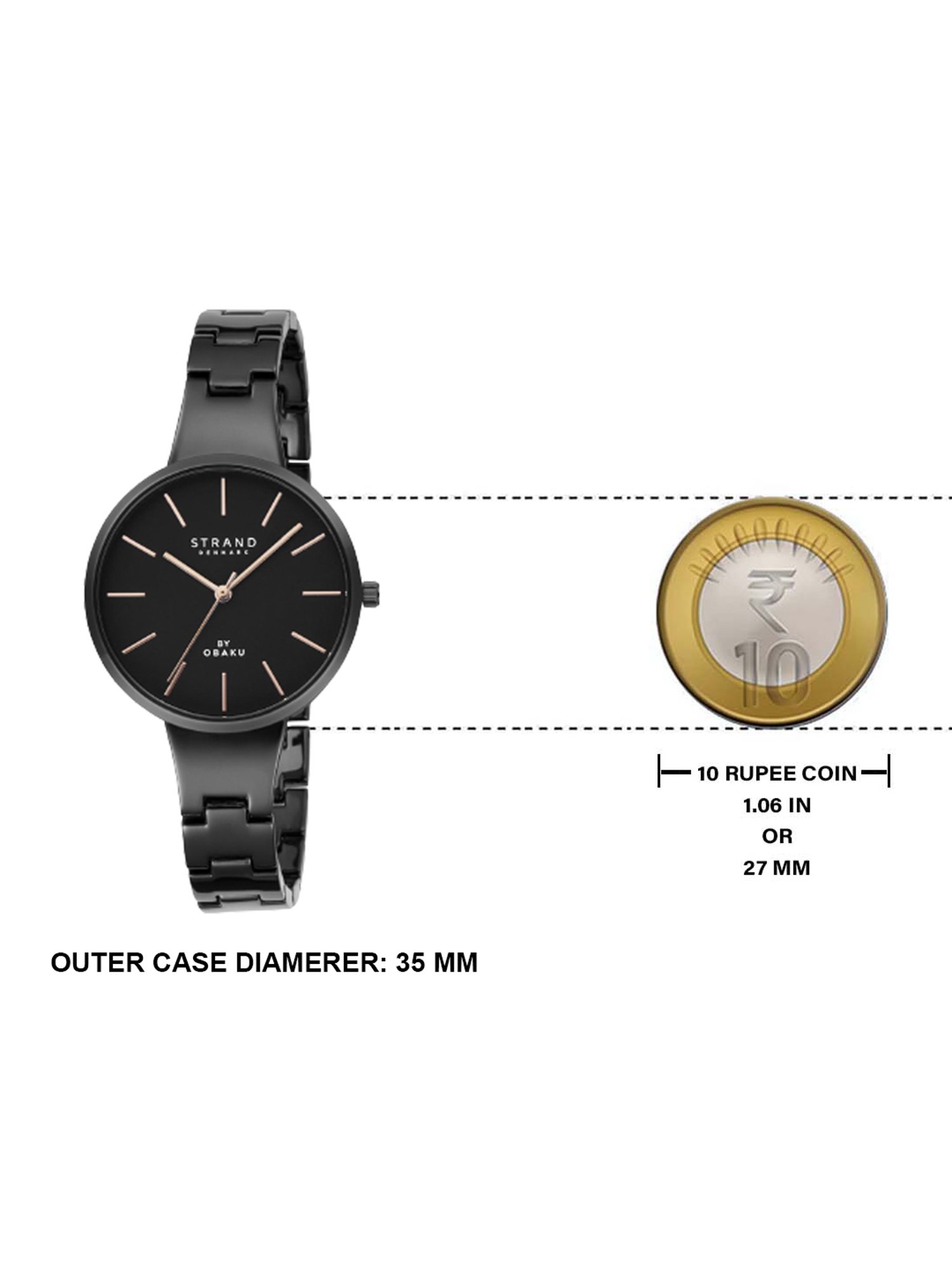 STRAND by Obaku S700LXBBSB Sunset Dark Analog Watch for Women