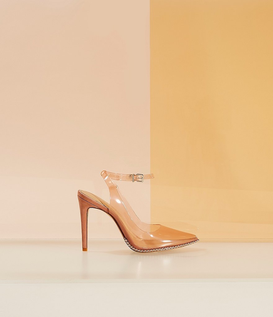 Trotters Kari Pearlized Leather Block-Heel Pumps