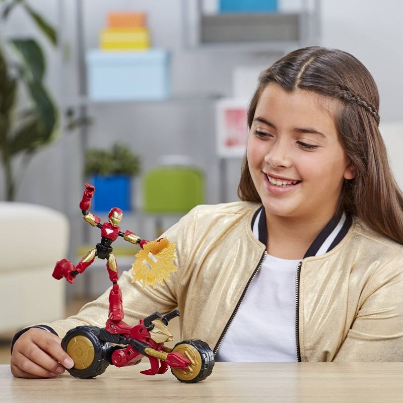 Marvel Bend and Flex, Flex Rider Iron Man and 2-In-1 Motorcycle