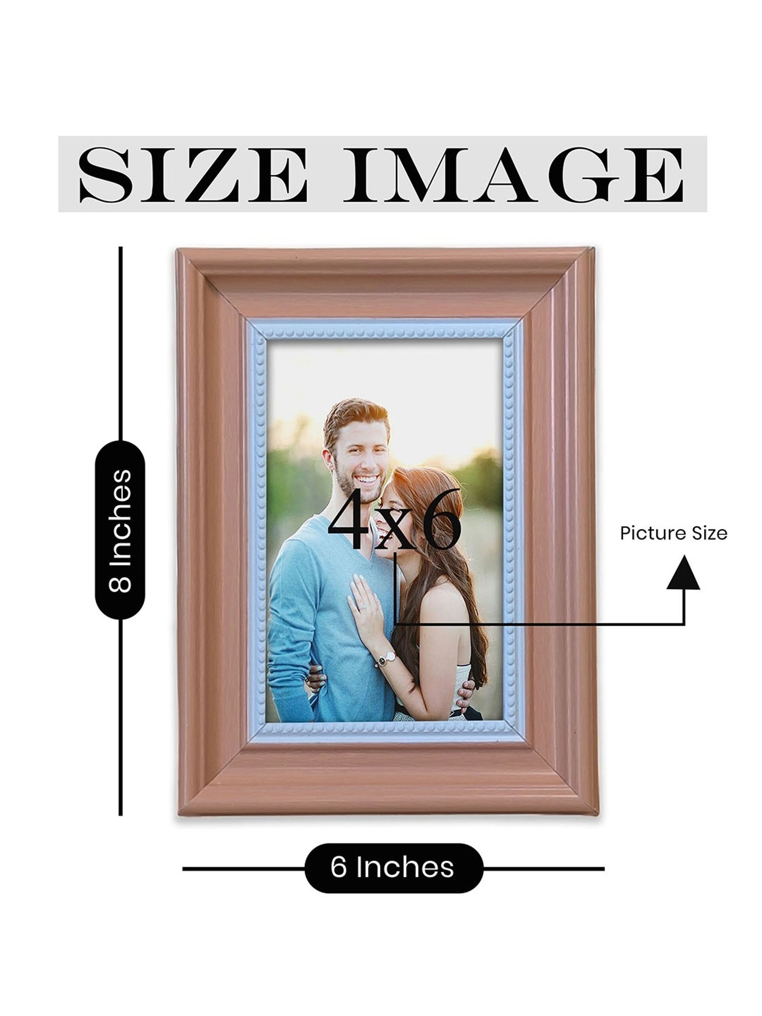 Art Street Pink Engineered Wood Table Top Photo Frame