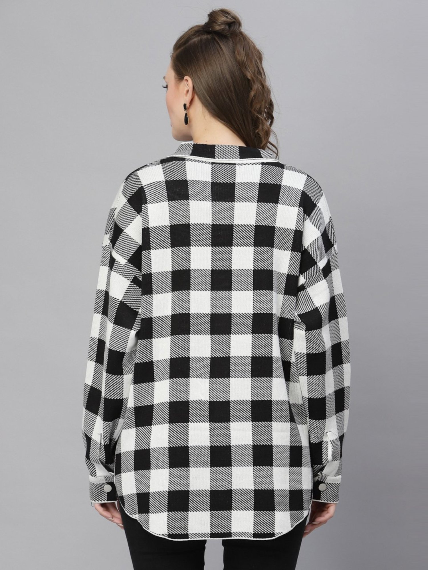 Mafadeny Black Chequered Shirt