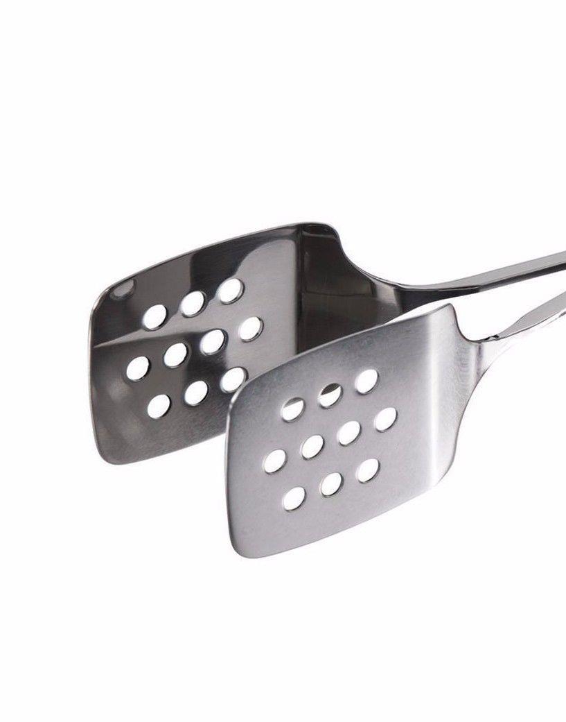 Winco PT-10P, 10-Inch Pastry Tong, Perforated Scissor Style, Stainless Steel