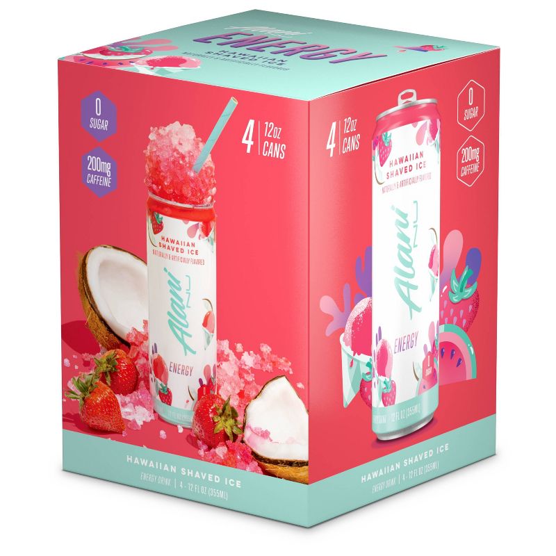Alani Hawaiian Shaved Ice Energy Drink - 12 fl oz Can/4pk