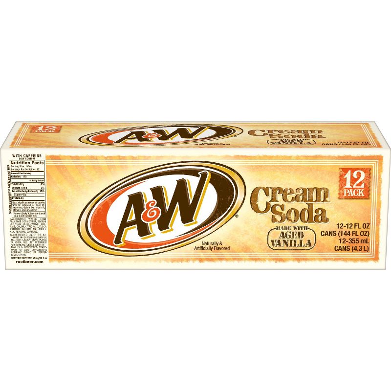 A&W Cream Soda - 12pk/12 fl oz Cans
