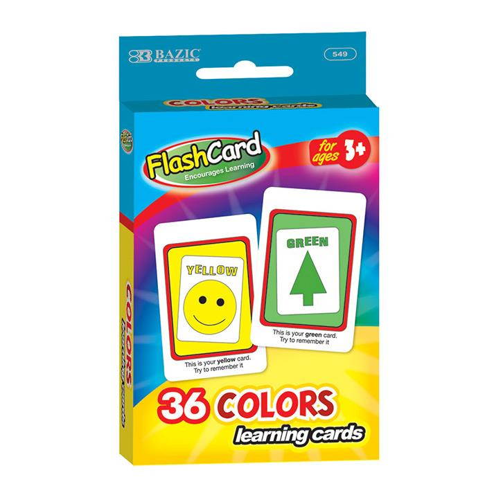 Bazic Colors Preschool Flash Cards - 36/Pack Case Pack 72