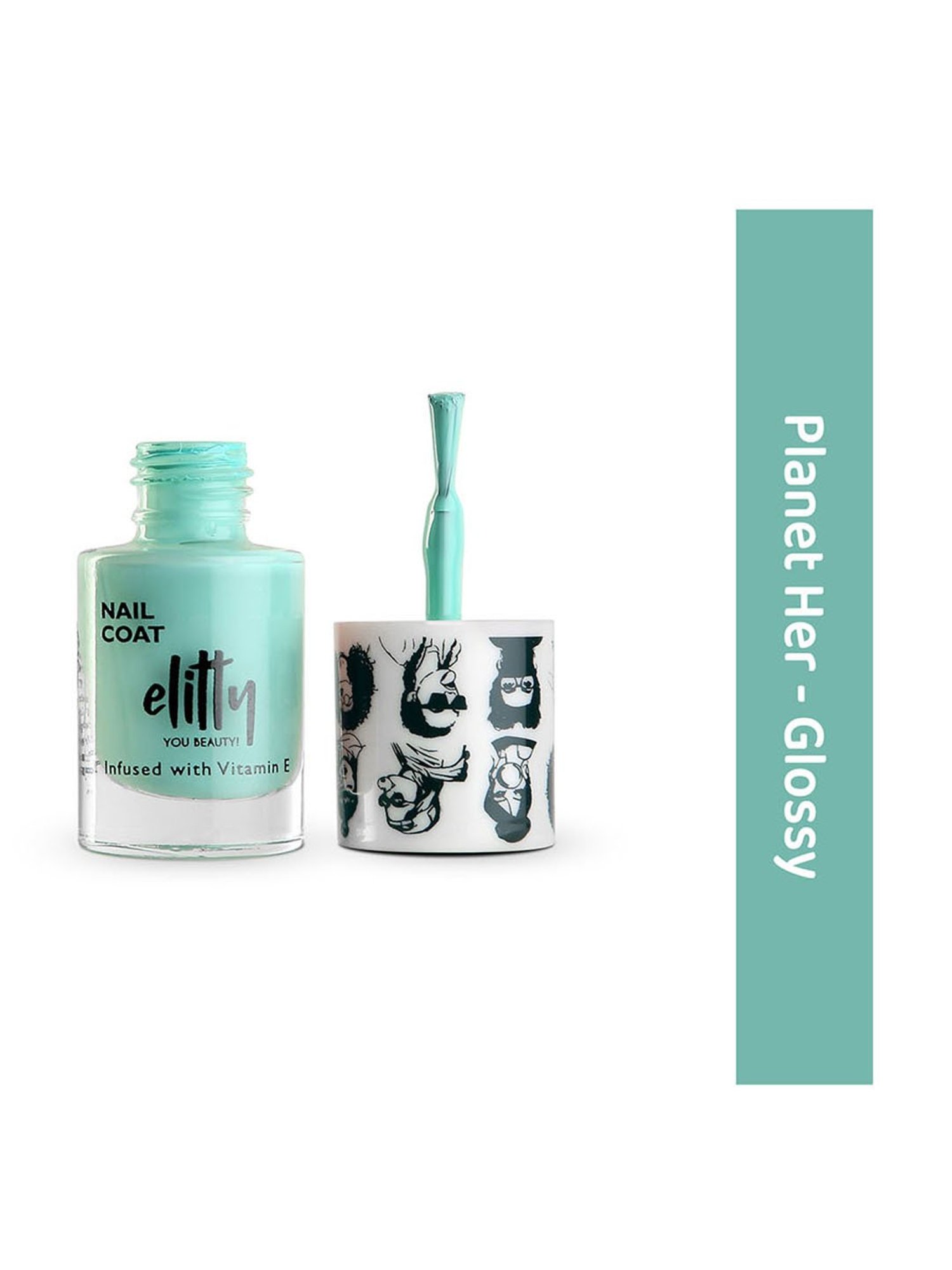 Elitty Mad Over Nails Glossy Nail Polish Planet Her (Aqua) - 6 ml