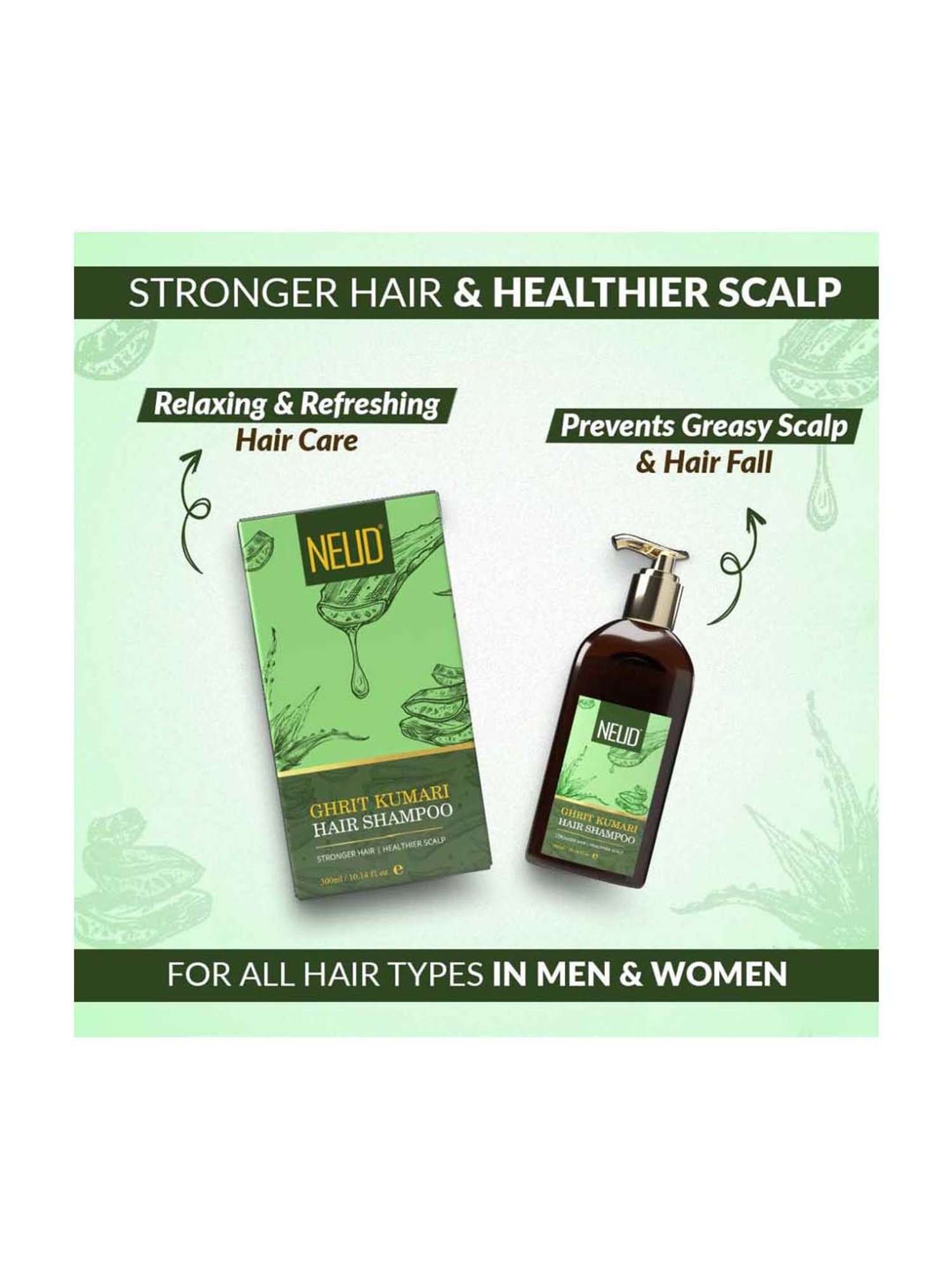 Neud Premium Ghrit Kumari Hair Shampoo - 300 ml