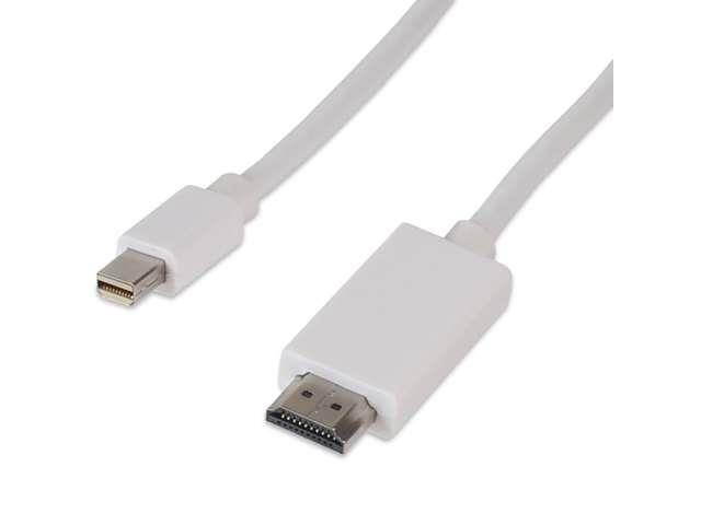 15FT Mini-Display Port to HDMI Adapter Cable for Apple Macbook Pro -White