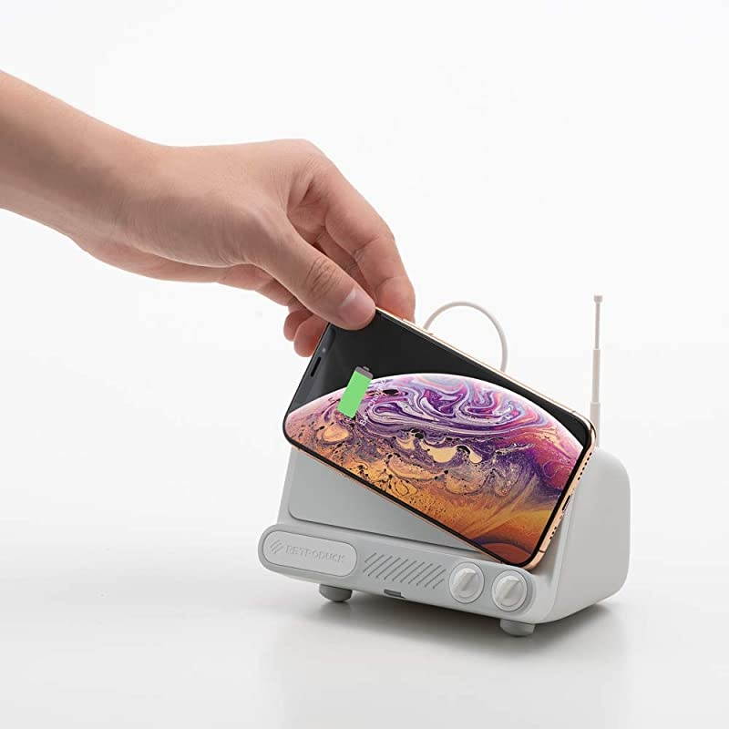 Q, [Qi Certified] 10W Fast Charge Wireless Charging Dock-Fast Wireless Charger for iPhone Xs, XS Max, XR, X, 8, 8 Plus, 11, 11 pro, SE 2020 (Compatible w/Samsung, LG, Sony, More) Carmine Red