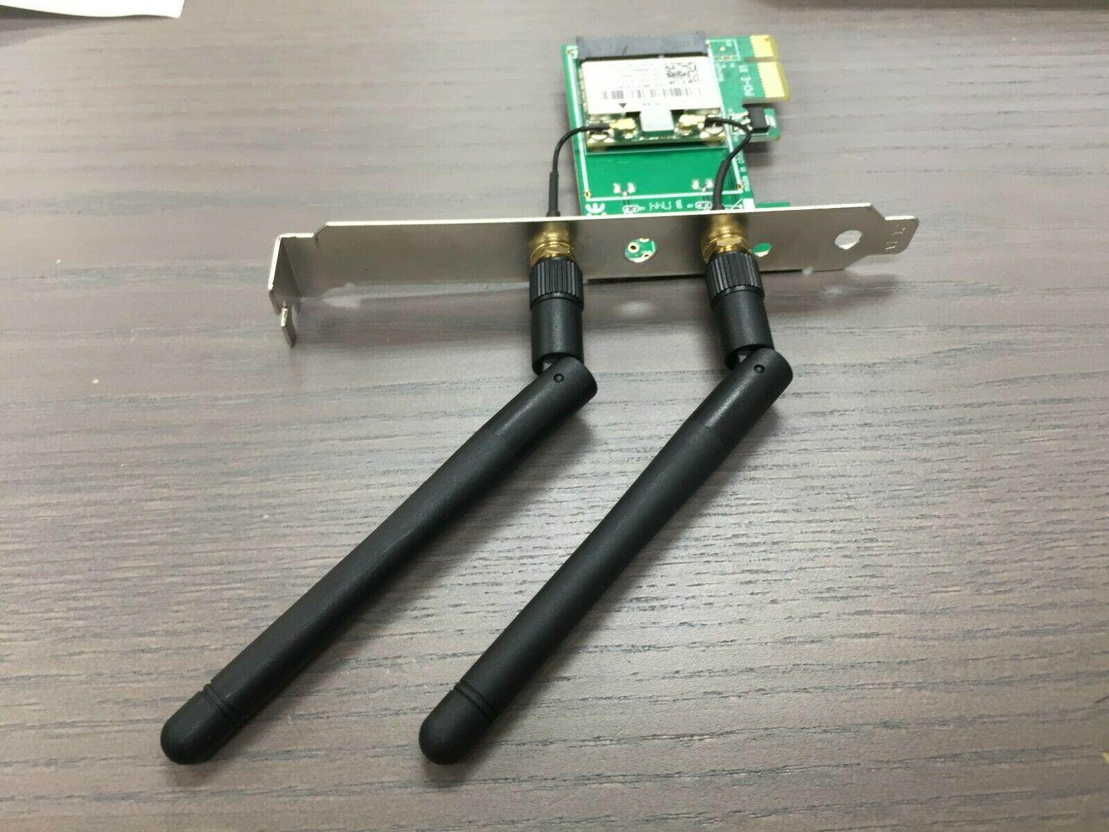 300Mbps Wireless PCI-E X1 WiFi Network Adapter LAN Card for Desktop PC+2 Antenna