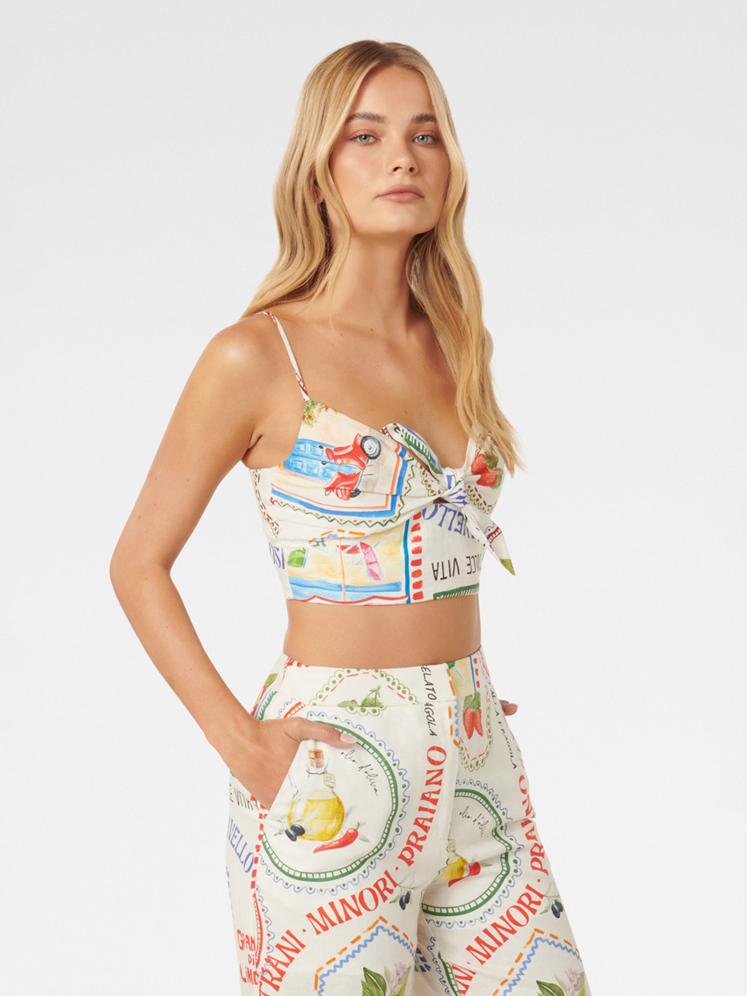 Forever New Annie Tie Front Crop Top