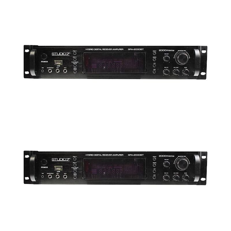 2) New Pyle PSR6 LCD Digital Hanging Waterproof AM/FM Shower Clock Radio White