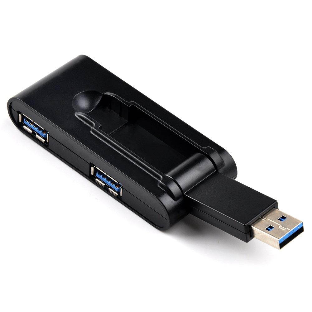 USB 3.0 Hub, Portable SuperSpeed 4 Port USB 3.0 Hub with Built-in Cable , USB Extension Multi-function USB Dock Hot Swapping Support for  Mac, PC, USB Flash Drives and Other Devices