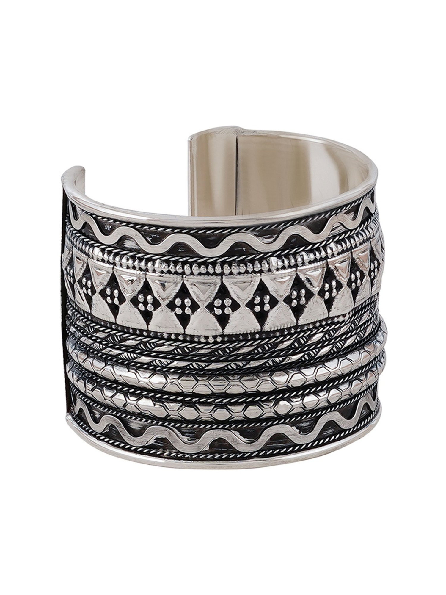 Teejh Sadhana Black Cuffs Bracelet for Women