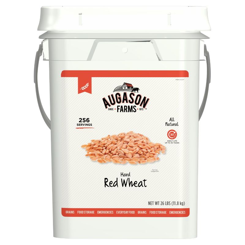 Augason Farms Hard Red Wheat Emergency Food - 26lb Pail