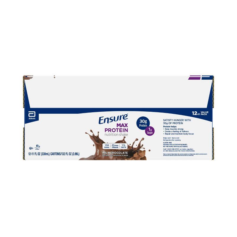 Ensure Max Protein Shake - Chocolate - 12pk/132 fl oz