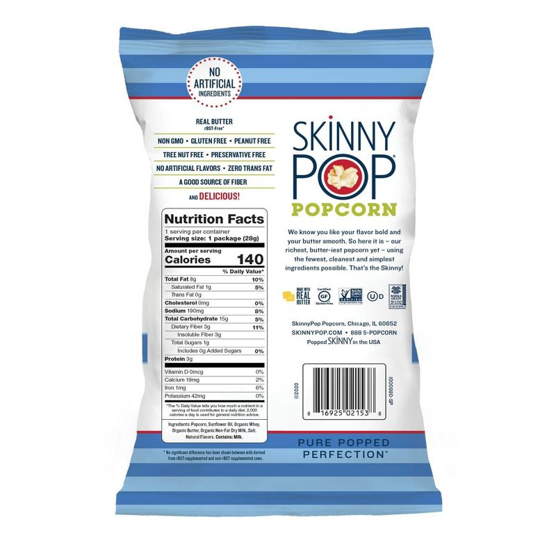 SkinnyPop Butter Popcorn - 1oz