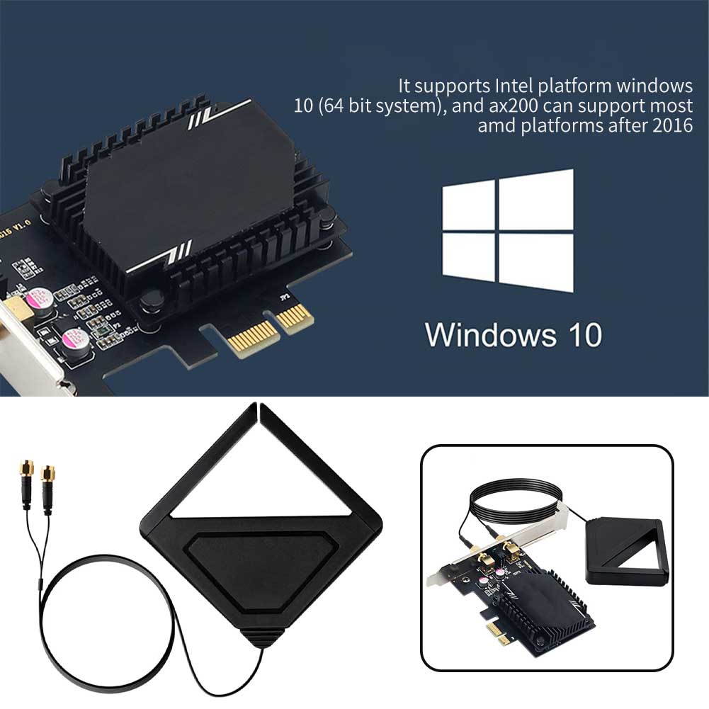 Wireless Network Card Antenna 3000M WiFi6 Pcie Signal Dual Frequency Gaming